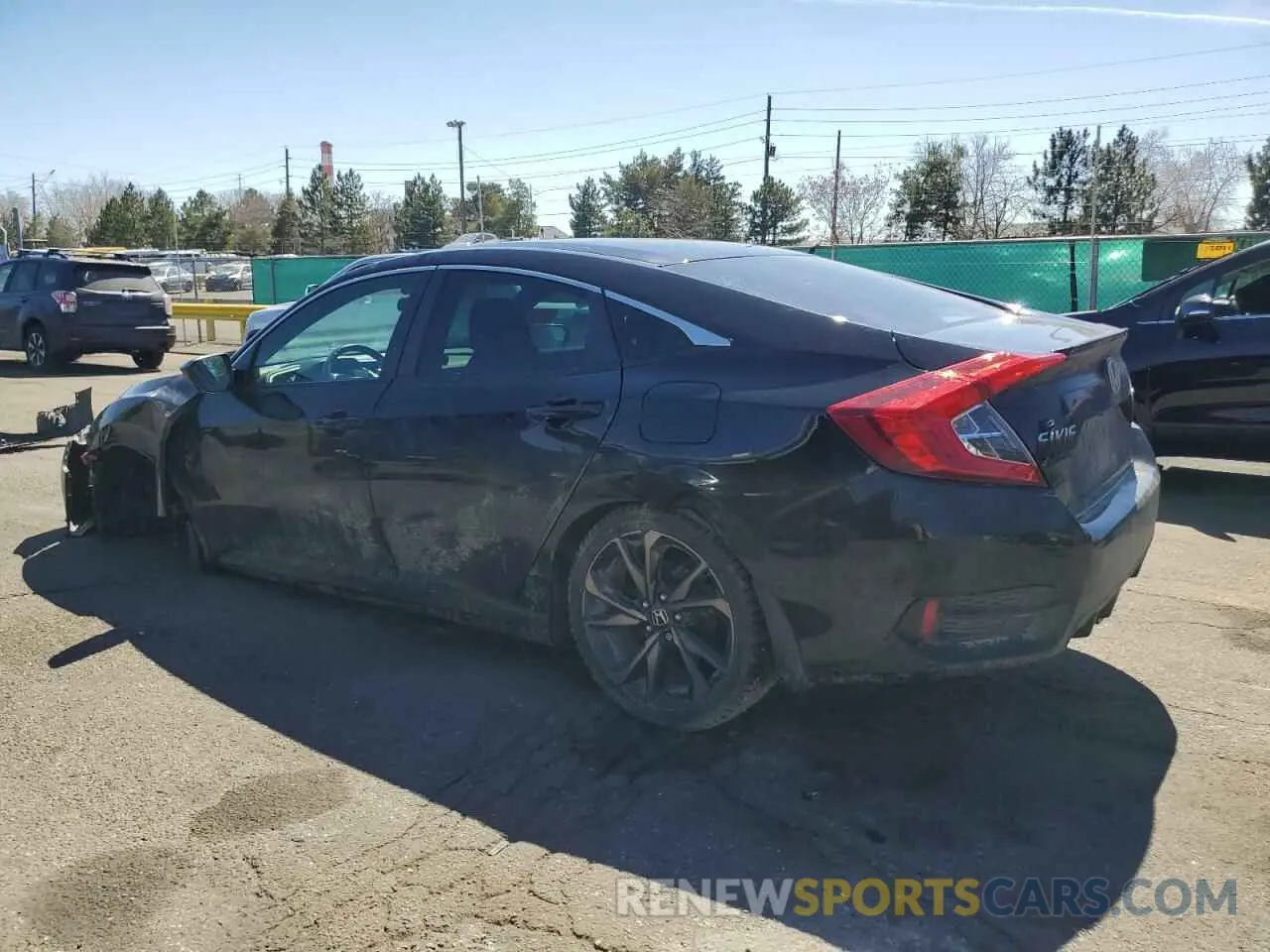 2 fotografías del automóvil dañado 19XFC2E8XKE020214 HONDA CIVIC 2019