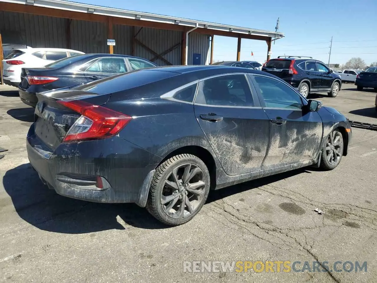 3 fotografías del automóvil dañado 19XFC2E8XKE020214 HONDA CIVIC 2019