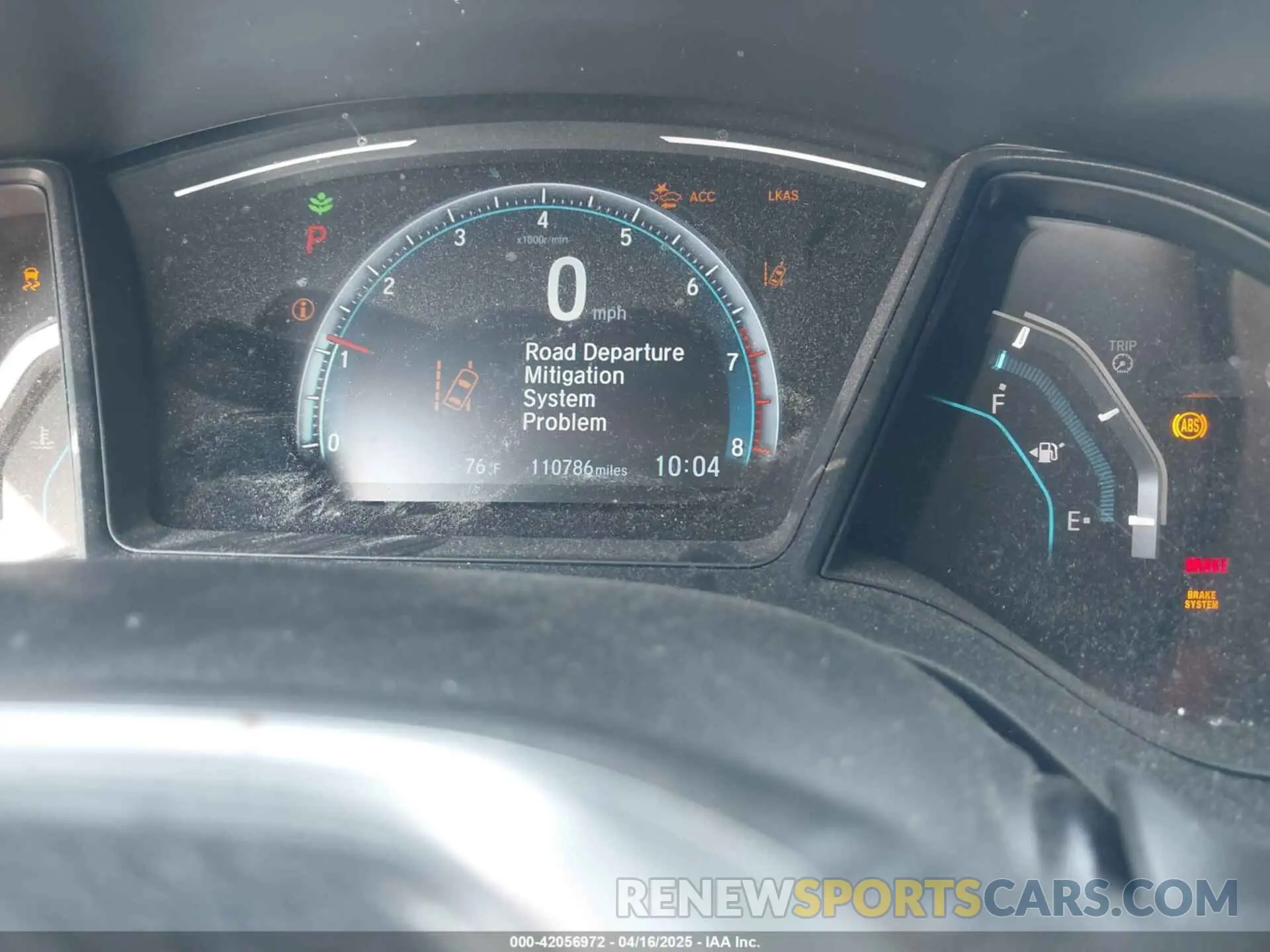 7 fotografías del automóvil dañado 19XFC2F60KE004665 HONDA CIVIC 2019