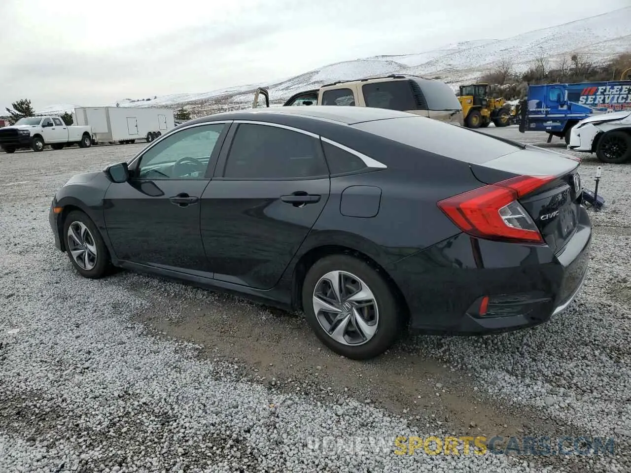 2 fotografías del automóvil dañado 19XFC2F61KE009602 HONDA CIVIC 2019