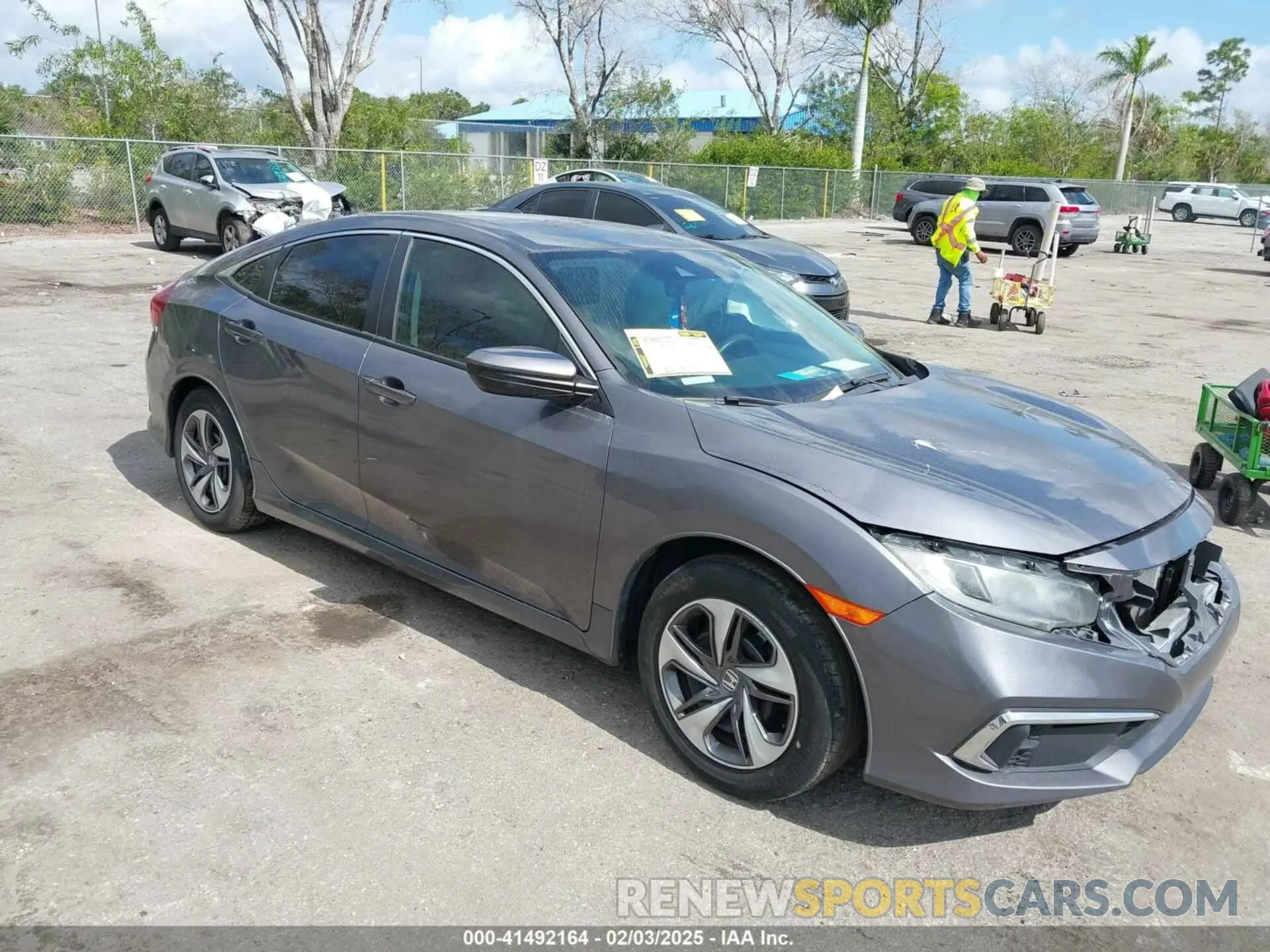 1 fotografías del automóvil dañado 19XFC2F61KE011222 HONDA CIVIC 2019