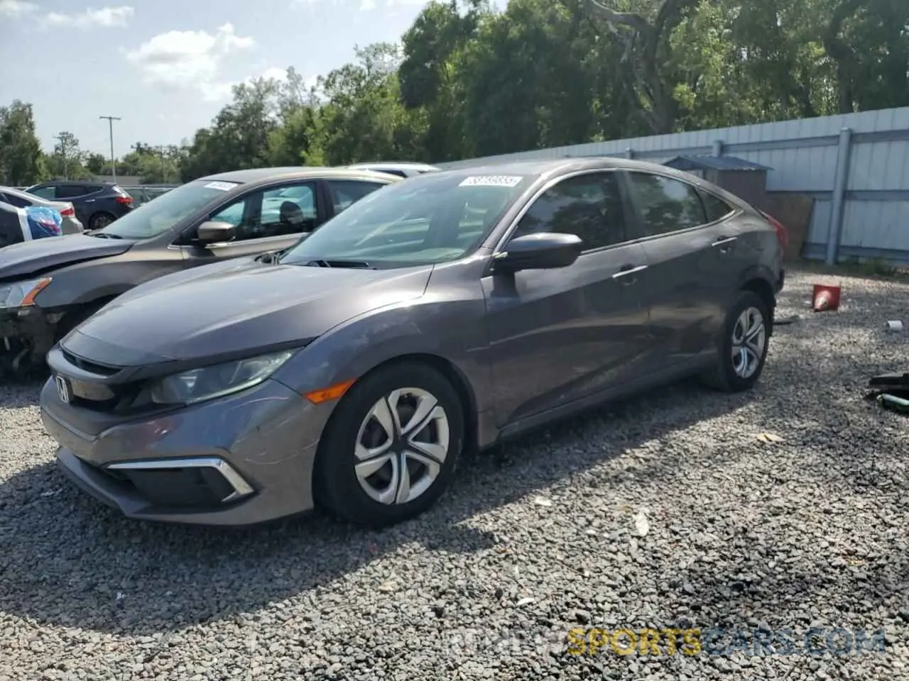 1 fotografías del automóvil dañado 19XFC2F61KE046505 HONDA CIVIC 2019