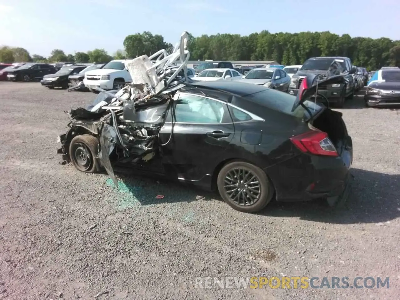 2 fotografías del automóvil dañado 19XFC2F61KE051445 HONDA CIVIC 2019
