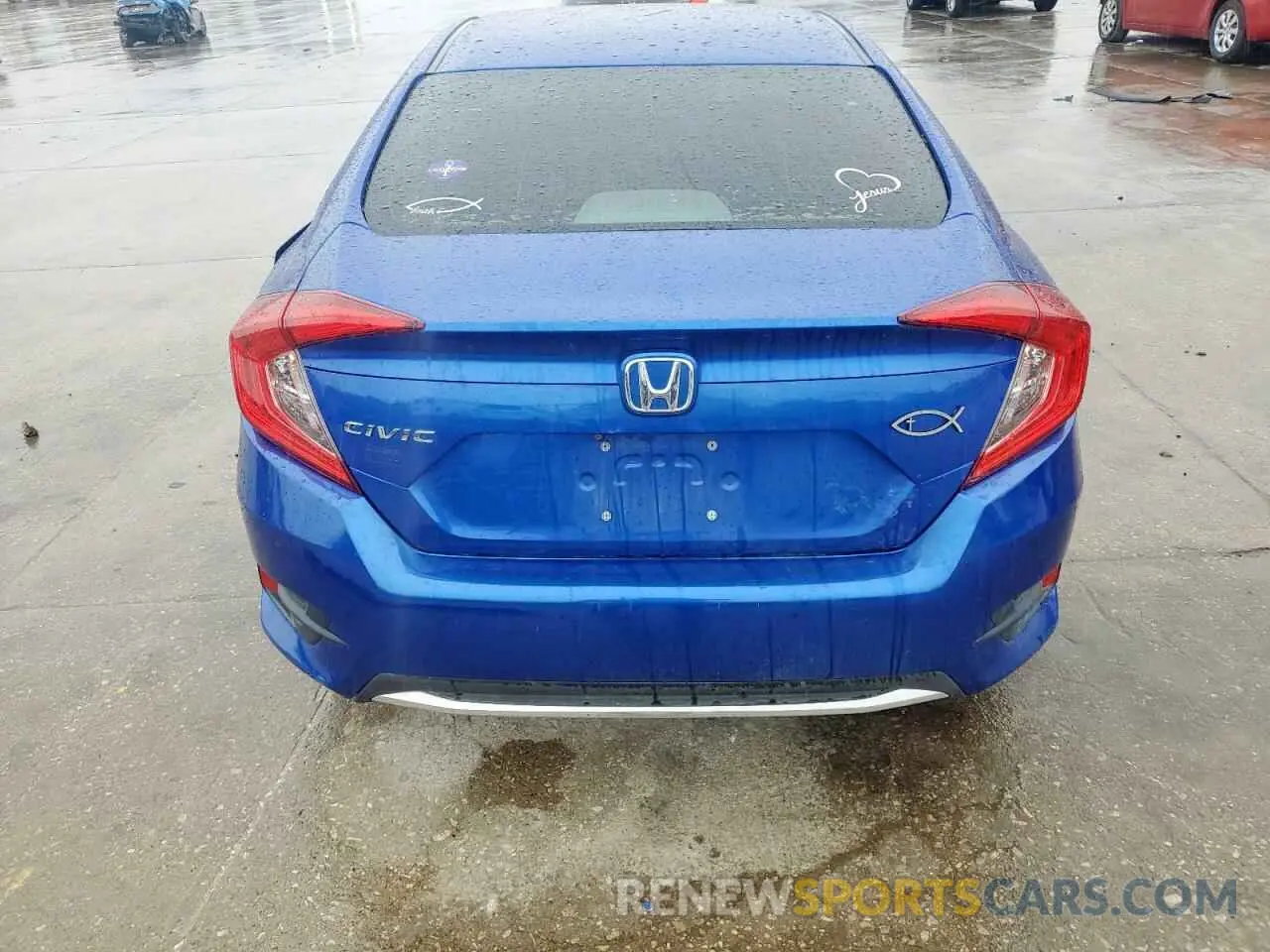 6 fotografías del automóvil dañado 19XFC2F62KE007843 HONDA CIVIC 2019