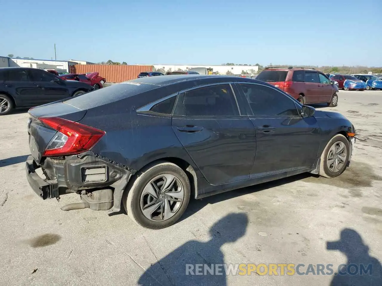 3 fotografías del automóvil dañado 19XFC2F62KE015070 HONDA CIVIC 2019