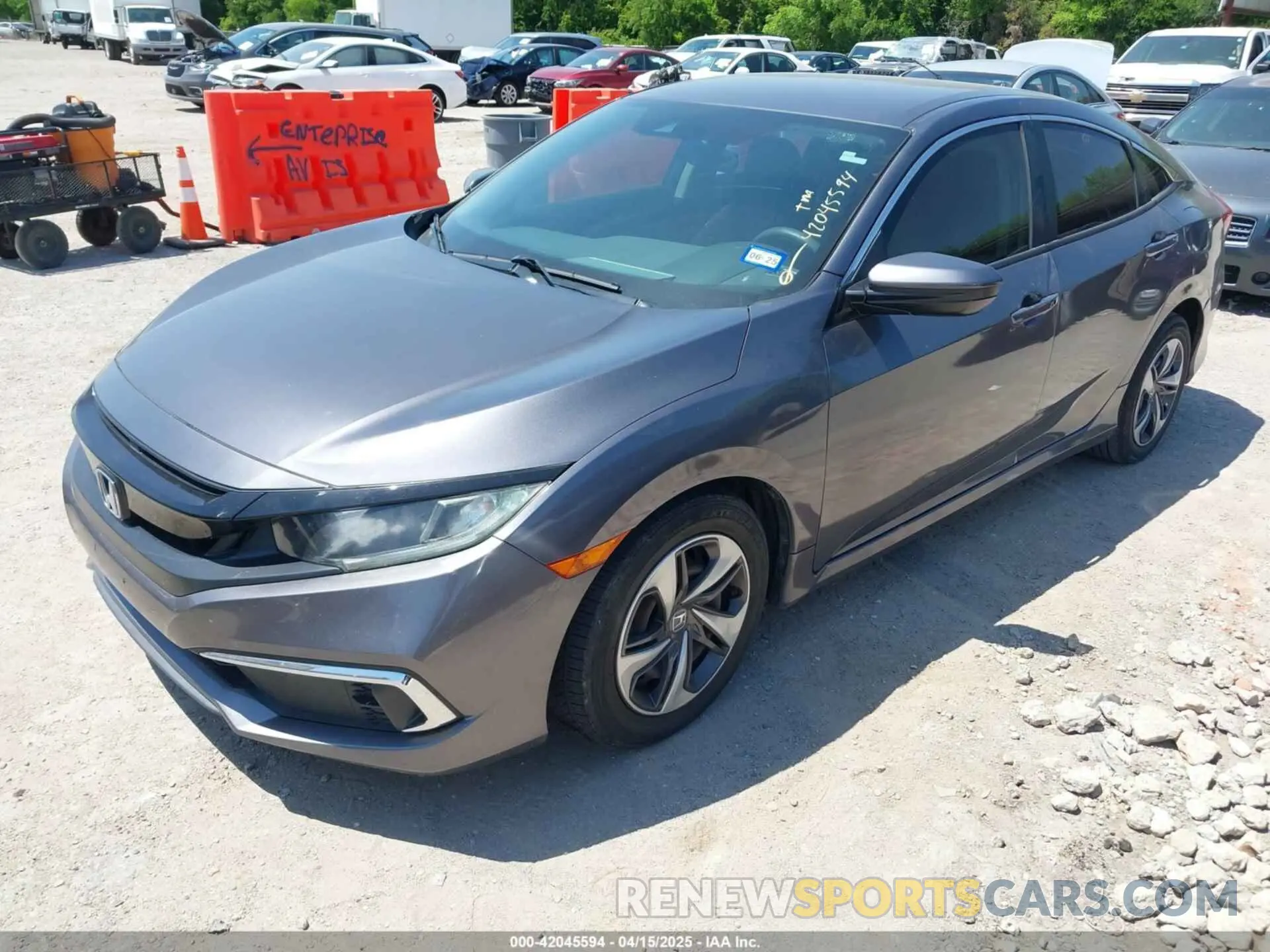2 fotografías del automóvil dañado 19XFC2F63KE025722 HONDA CIVIC 2019