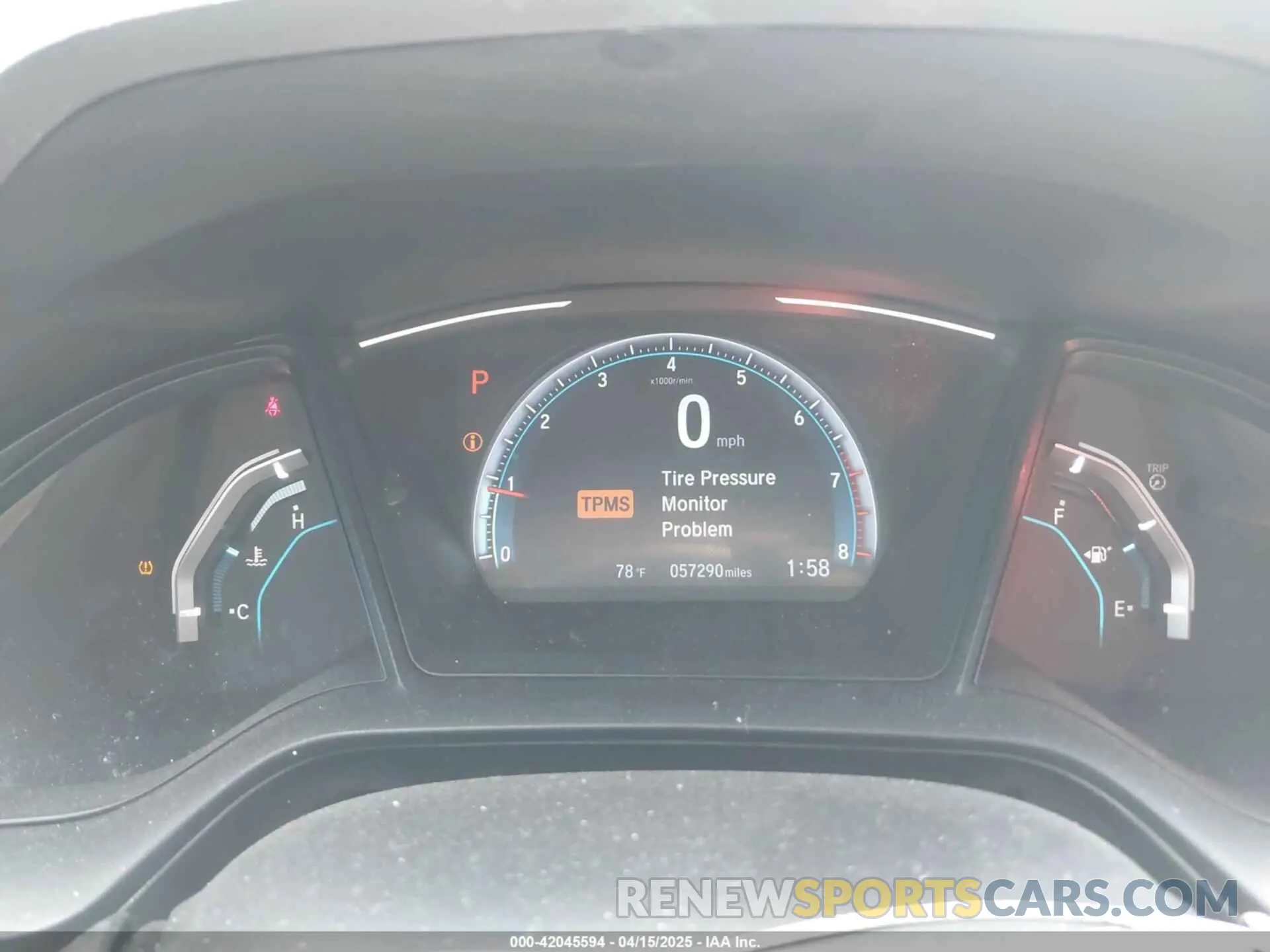 7 fotografías del automóvil dañado 19XFC2F63KE025722 HONDA CIVIC 2019