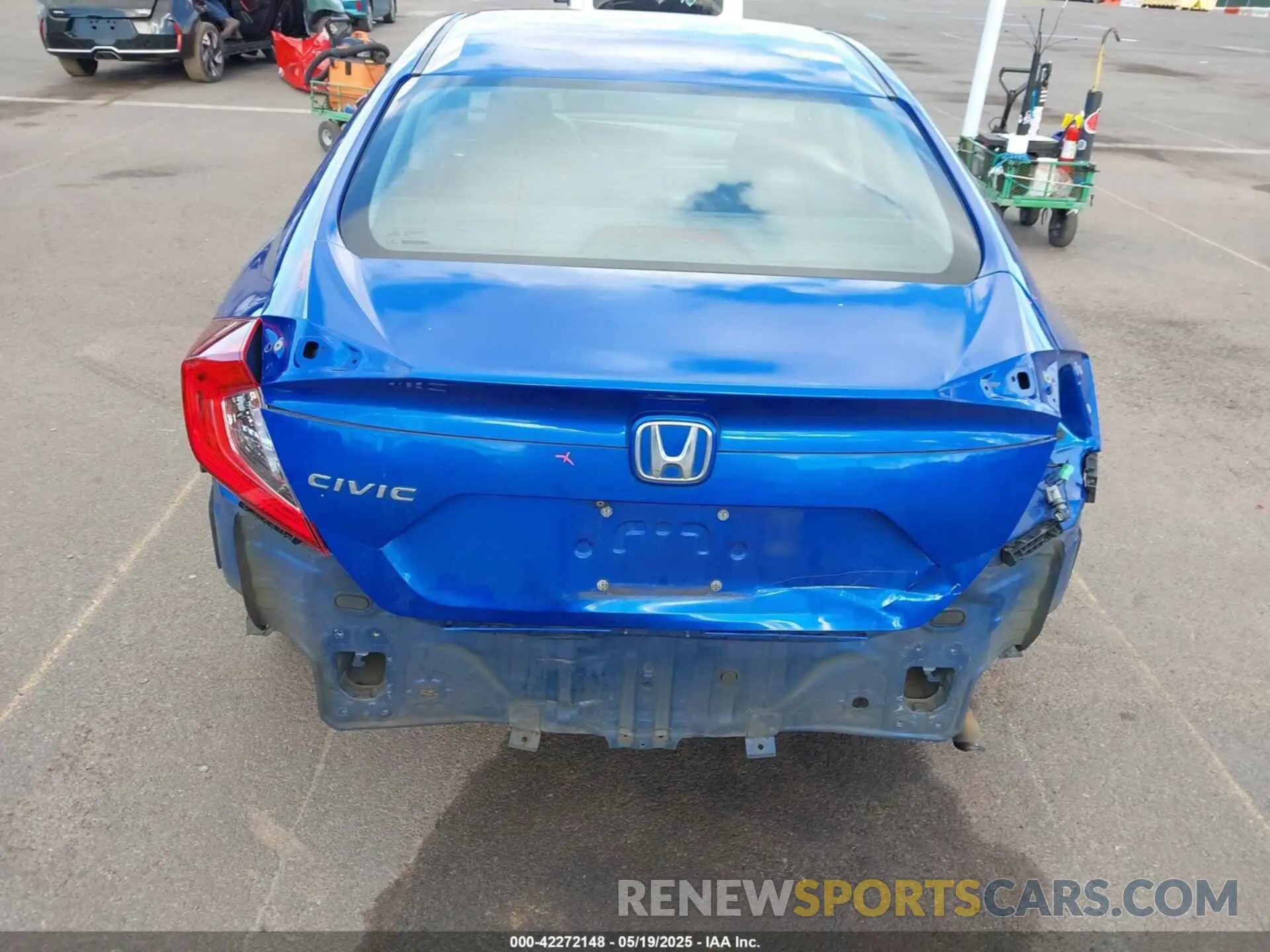 6 fotografías del automóvil dañado 19XFC2F63KE035117 HONDA CIVIC 2019