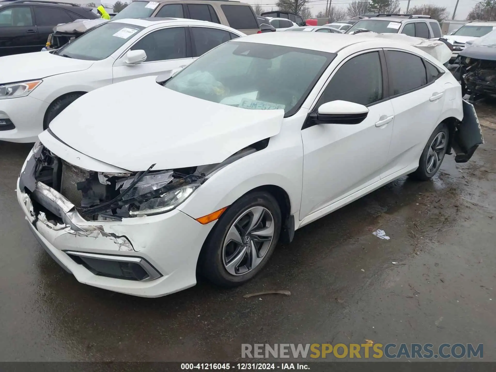 2 fotografías del automóvil dañado 19XFC2F64KE014924 HONDA CIVIC 2019