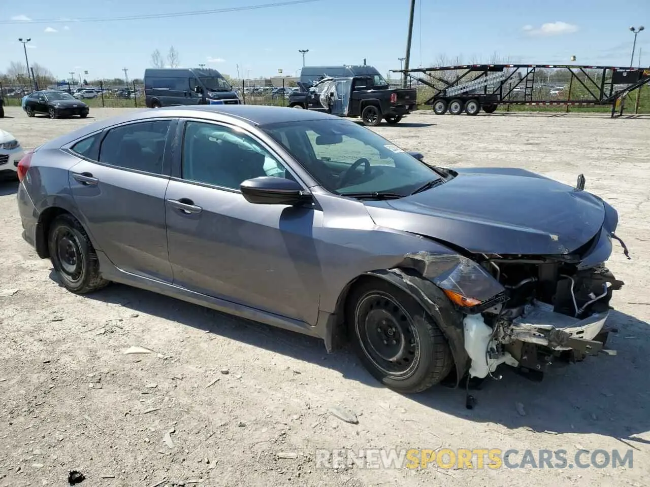 4 fotografías del automóvil dañado 19XFC2F66KE012771 HONDA CIVIC 2019