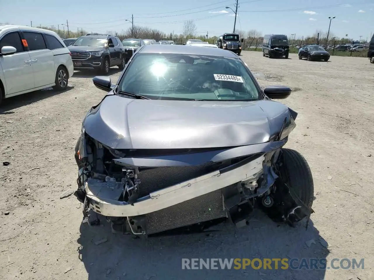 5 fotografías del automóvil dañado 19XFC2F66KE012771 HONDA CIVIC 2019