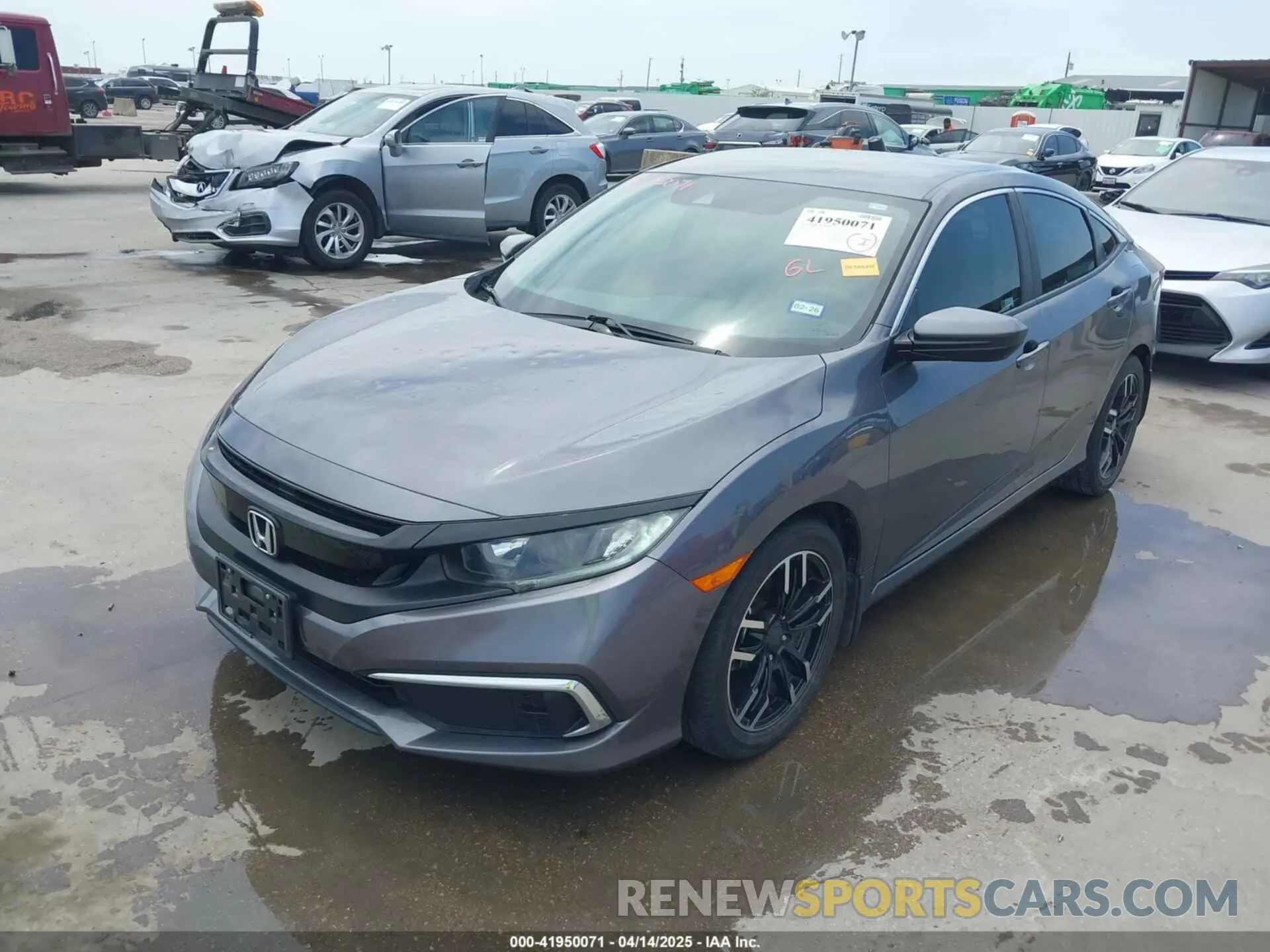 2 fotografías del automóvil dañado 19XFC2F66KE020594 HONDA CIVIC 2019