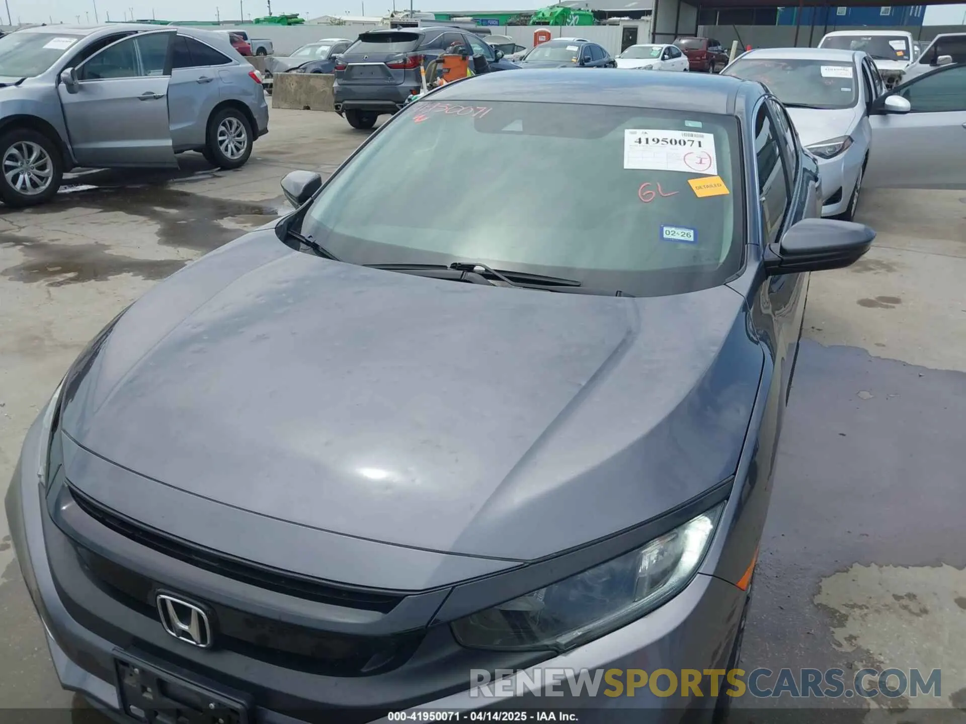 6 fotografías del automóvil dañado 19XFC2F66KE020594 HONDA CIVIC 2019