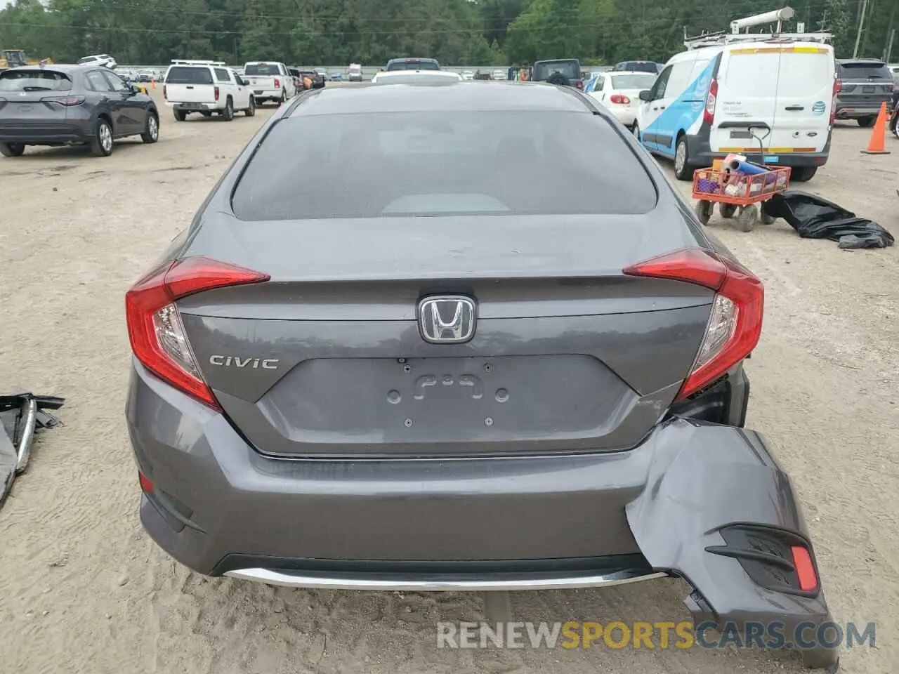 6 fotografías del automóvil dañado 19XFC2F66KE031062 HONDA CIVIC 2019