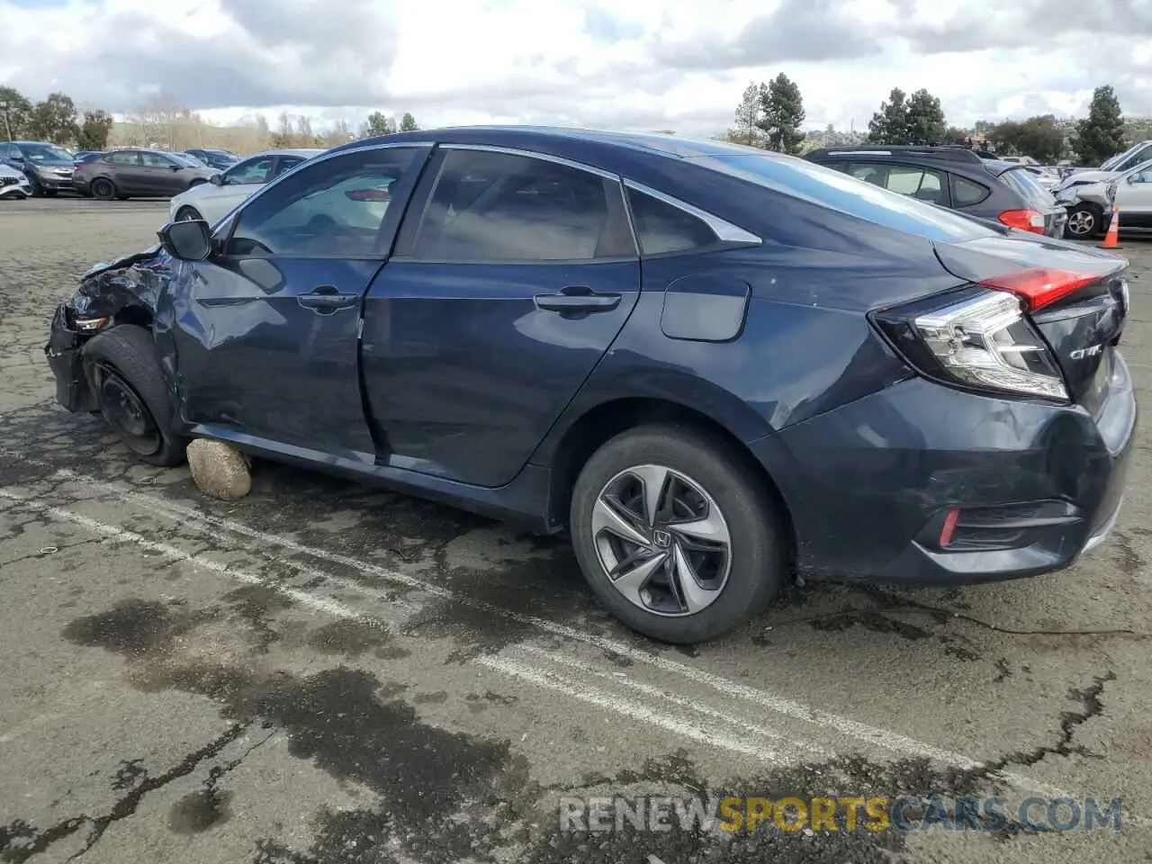2 fotografías del automóvil dañado 19XFC2F66KE207835 HONDA CIVIC 2019