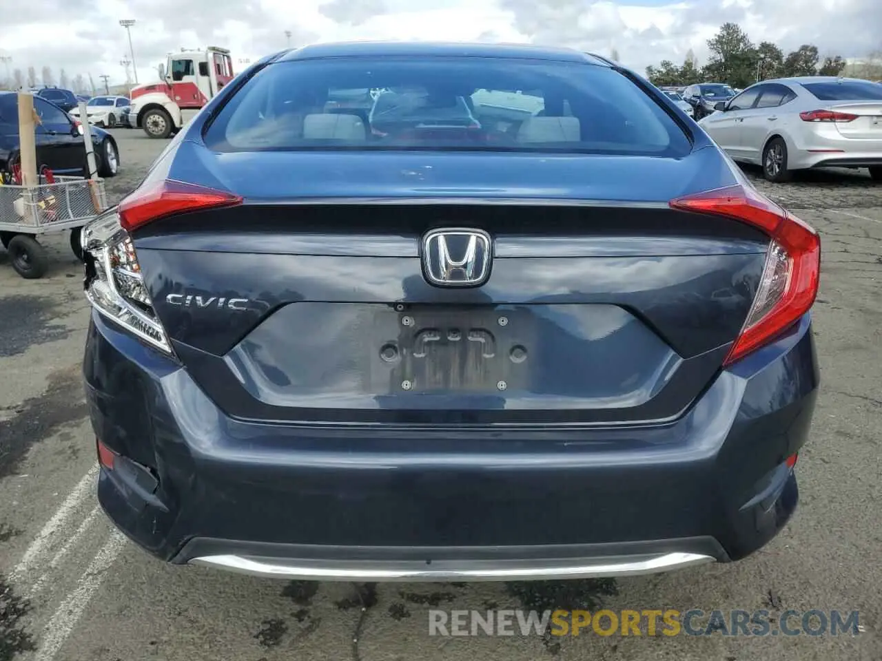 6 fotografías del automóvil dañado 19XFC2F66KE207835 HONDA CIVIC 2019
