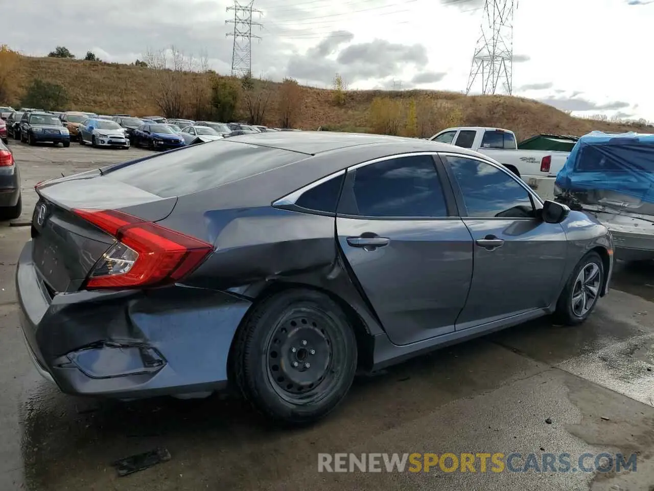 3 fotografías del automóvil dañado 19XFC2F67KE011709 HONDA CIVIC 2019