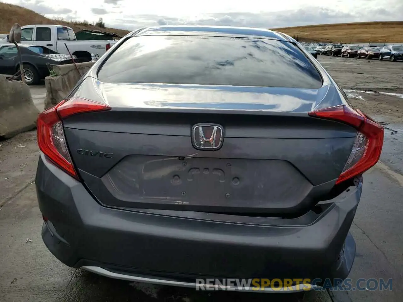 6 fotografías del automóvil dañado 19XFC2F67KE011709 HONDA CIVIC 2019