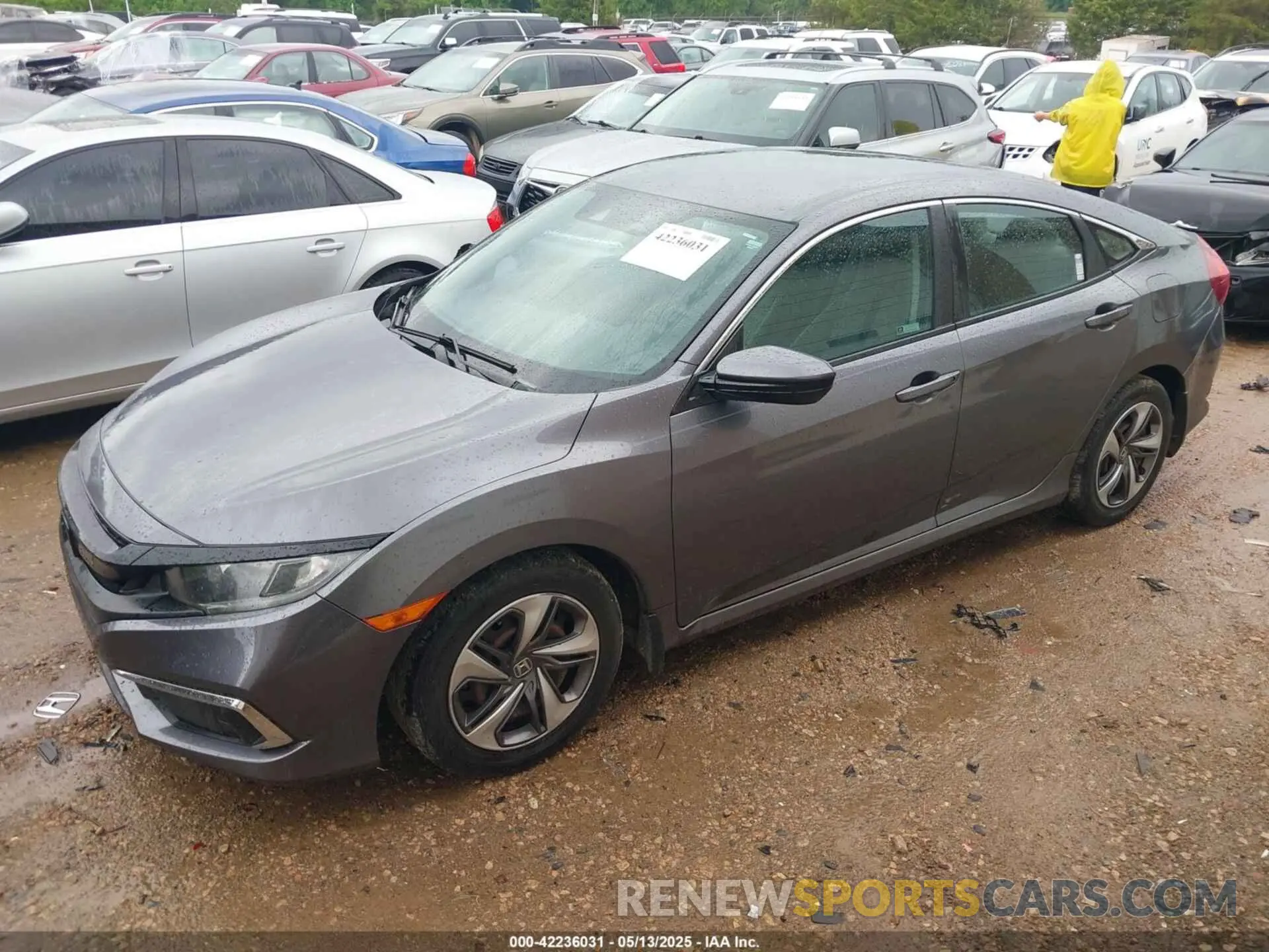 2 fotografías del automóvil dañado 19XFC2F68KE029927 HONDA CIVIC 2019