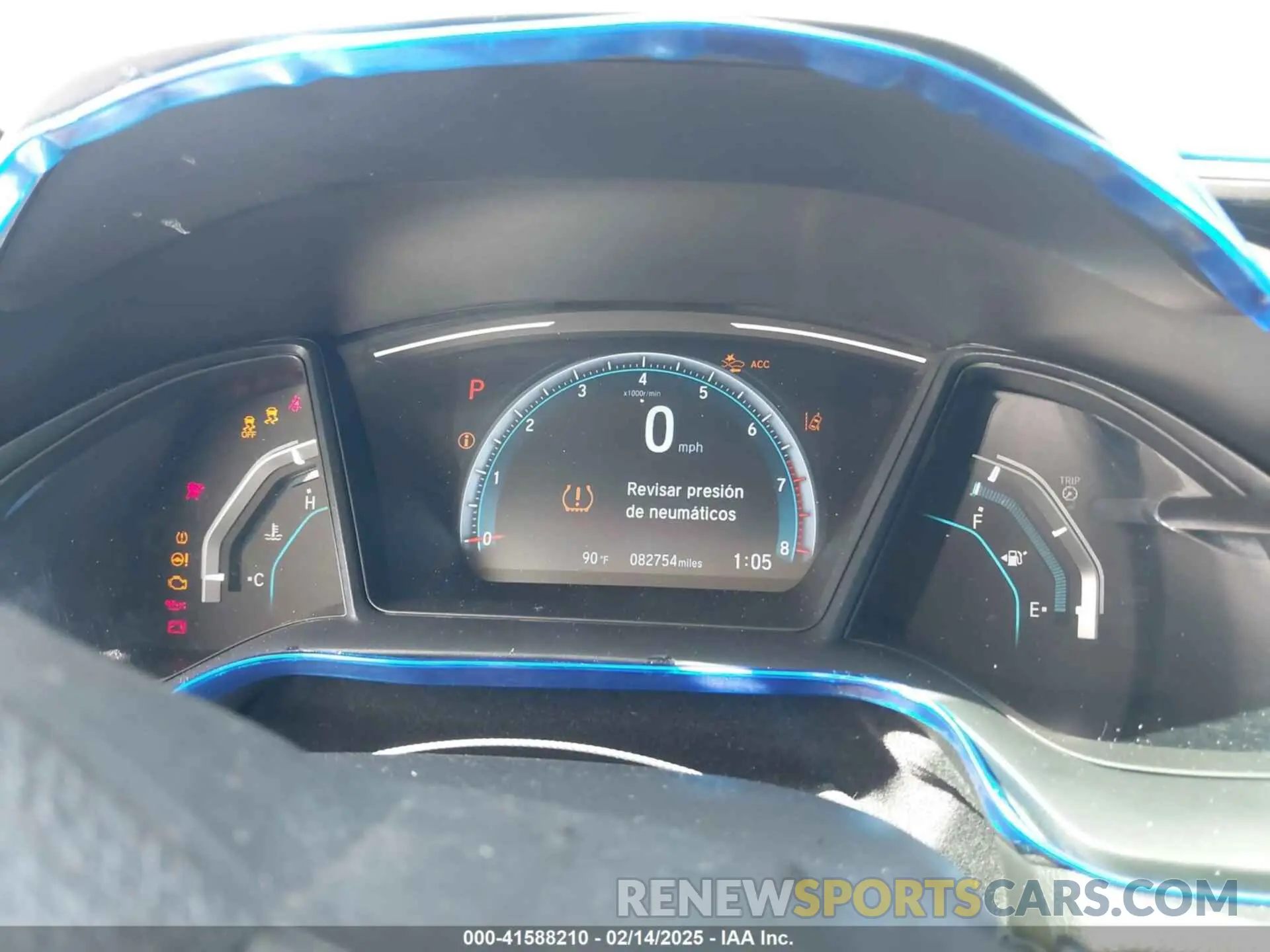 7 fotografías del automóvil dañado 19XFC2F69KE042024 HONDA CIVIC 2019