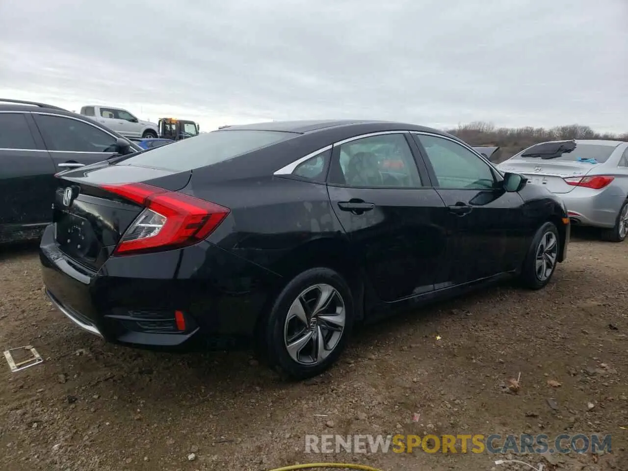 3 fotografías del automóvil dañado 19XFC2F6XKE004169 HONDA CIVIC 2019