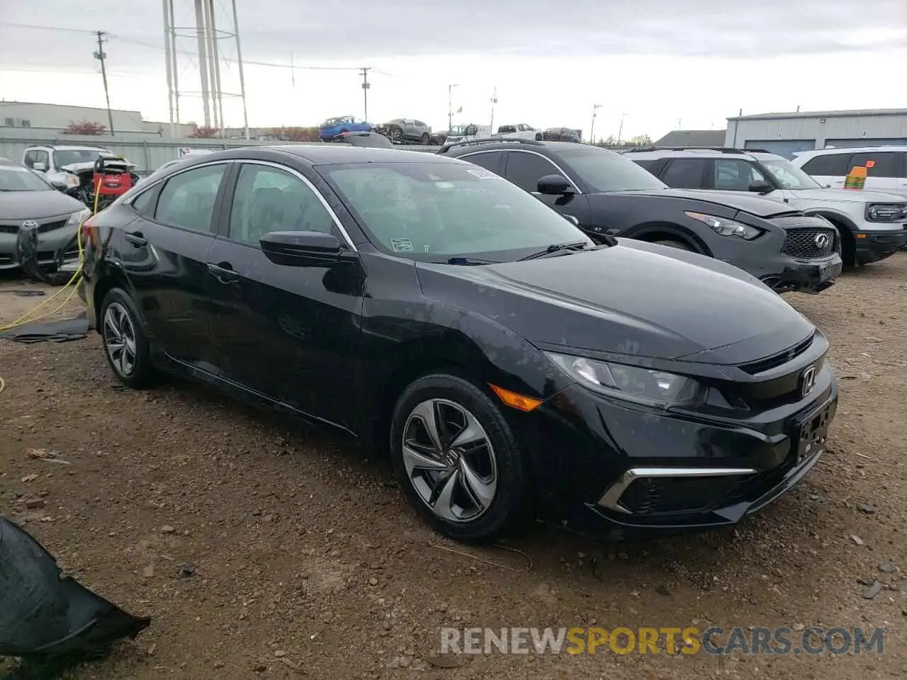 4 fotografías del automóvil dañado 19XFC2F6XKE004169 HONDA CIVIC 2019