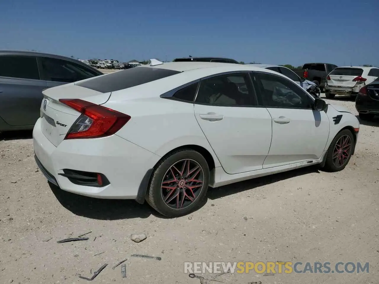 3 fotografías del automóvil dañado 19XFC2F6XKE041111 HONDA CIVIC 2019