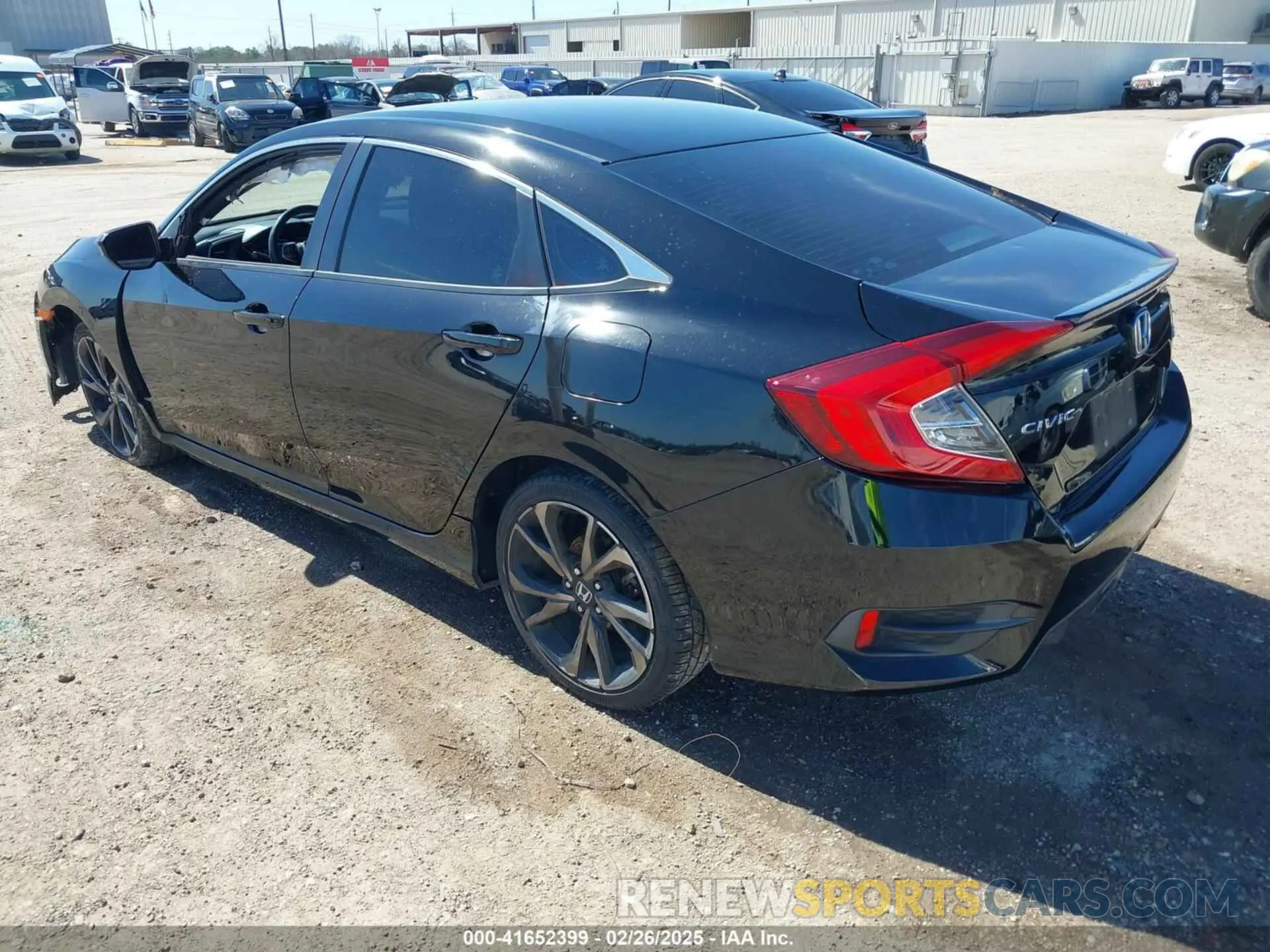 3 fotografías del automóvil dañado 19XFC2F80KE049879 HONDA CIVIC 2019