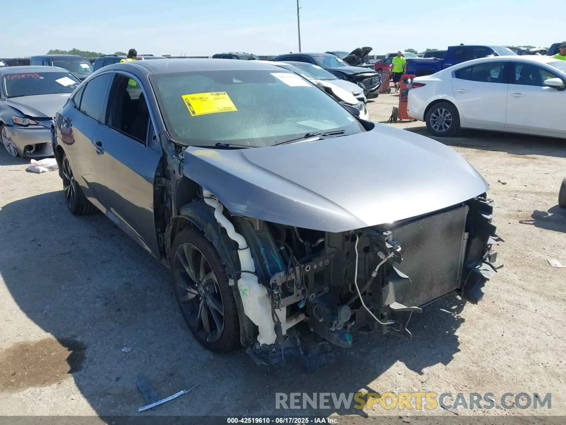 1 fotografías del automóvil dañado 19XFC2F81KE004594 HONDA CIVIC 2019
