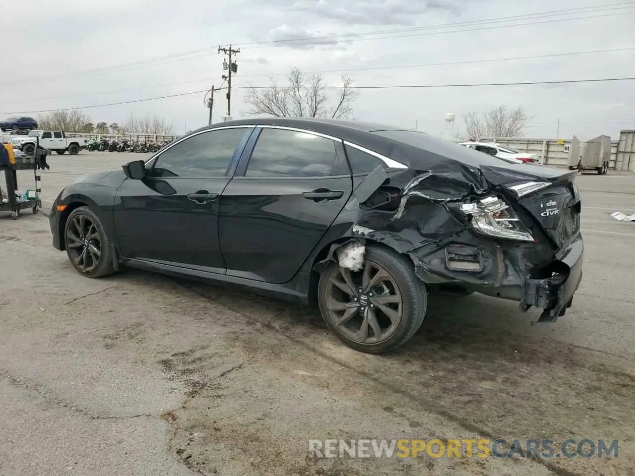 2 fotografías del automóvil dañado 19XFC2F81KE007303 HONDA CIVIC 2019