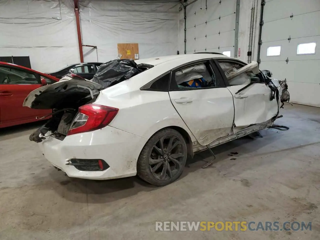 3 fotografías del automóvil dañado 19XFC2F82KE203623 HONDA CIVIC 2019