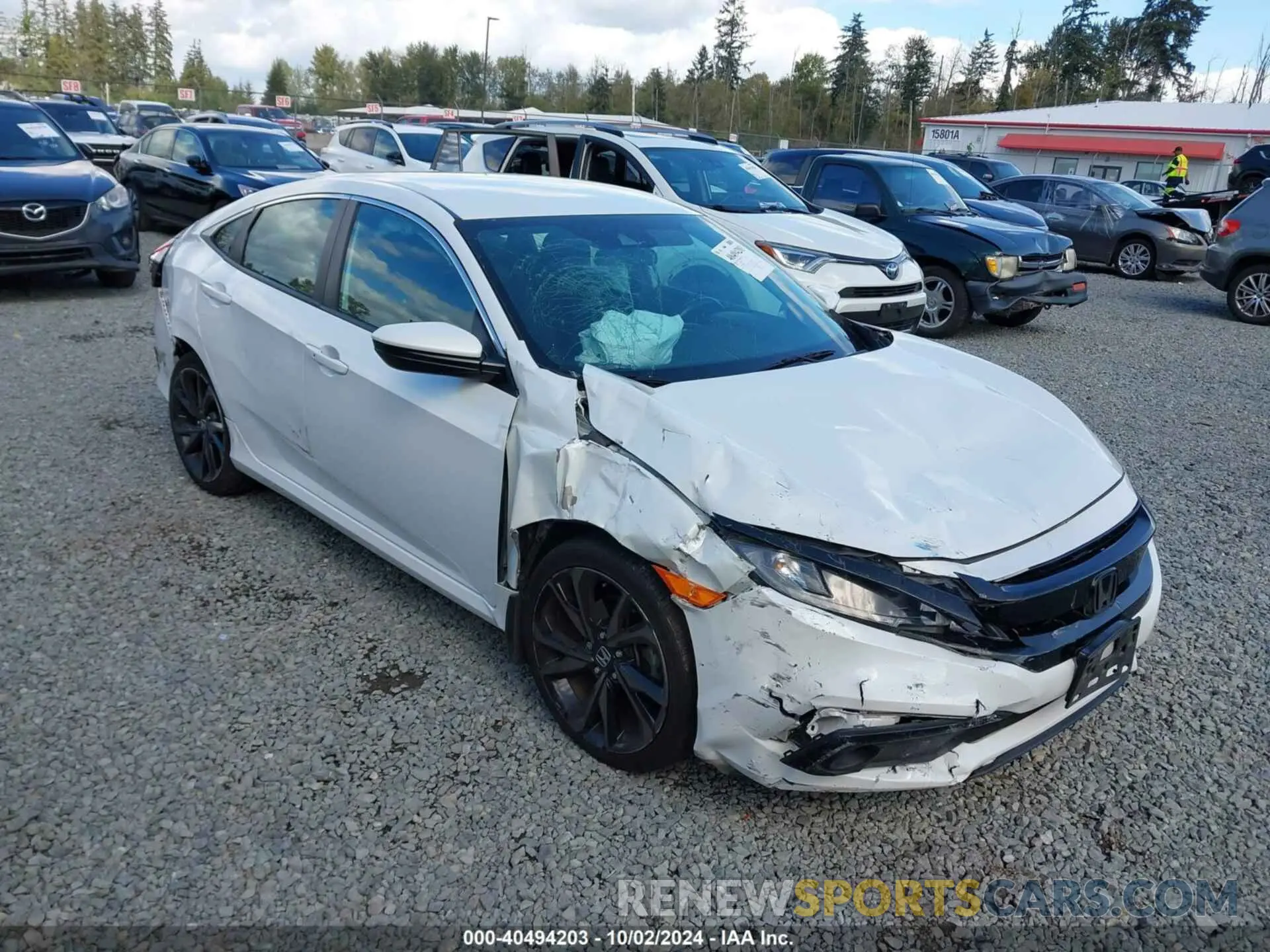 1 fotografías del automóvil dañado 19XFC2F82KE214878 HONDA CIVIC 2019