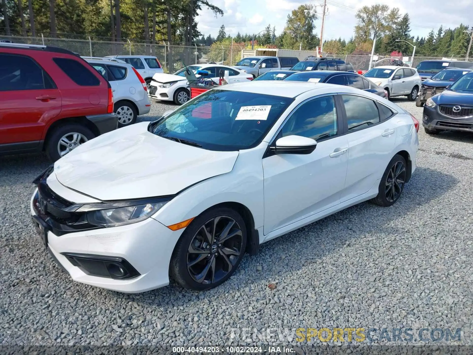 2 fotografías del automóvil dañado 19XFC2F82KE214878 HONDA CIVIC 2019