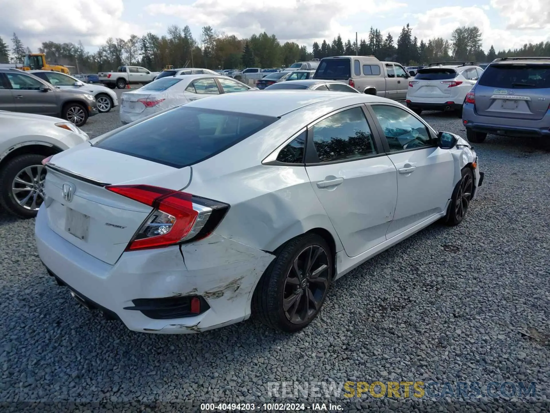 4 fotografías del automóvil dañado 19XFC2F82KE214878 HONDA CIVIC 2019