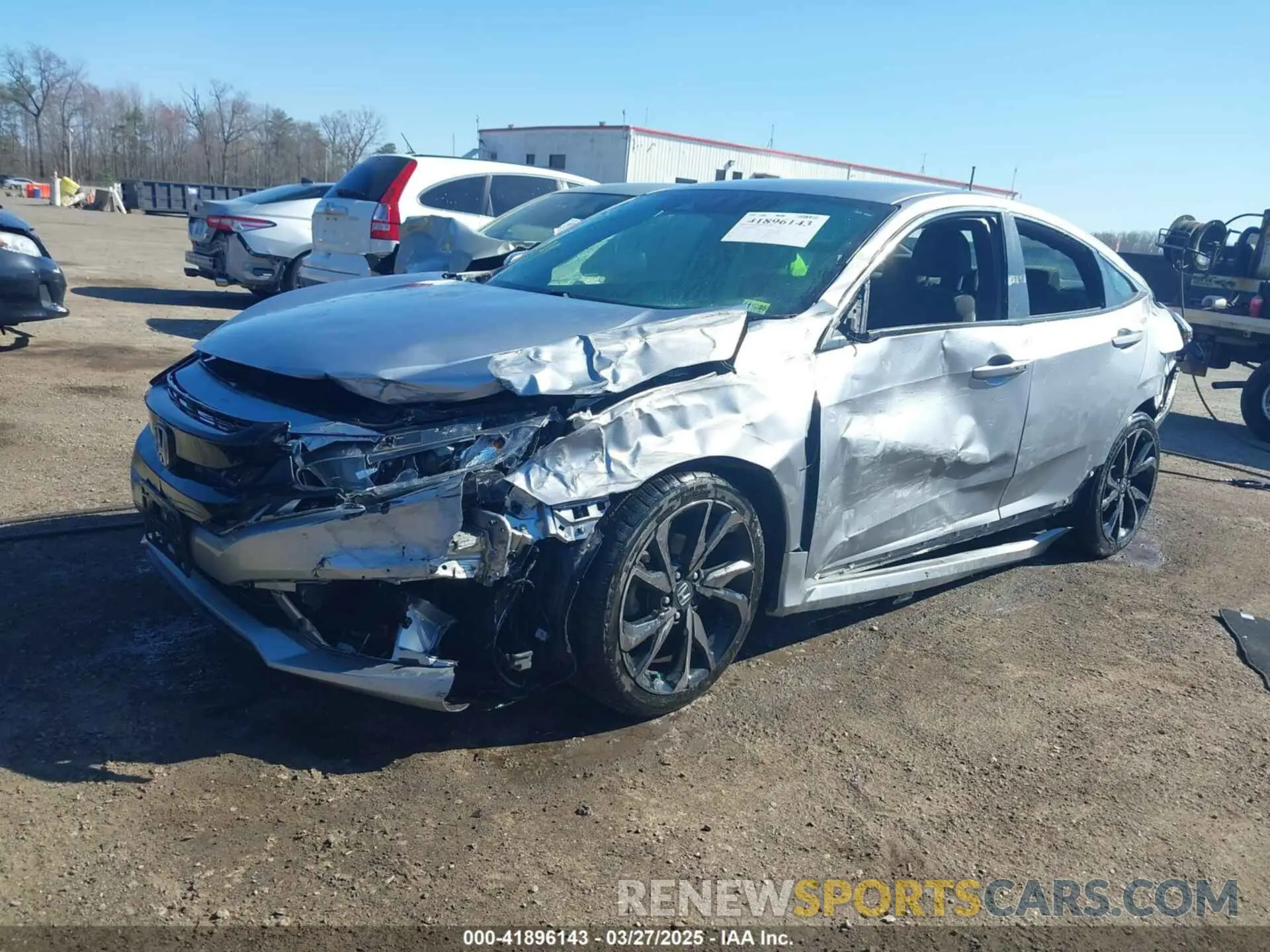 2 fotografías del automóvil dañado 19XFC2F83KE008971 HONDA CIVIC 2019