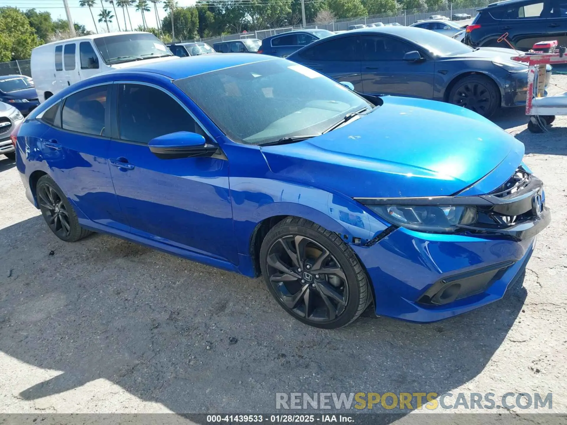 1 fotografías del automóvil dañado 19XFC2F83KE014463 HONDA CIVIC 2019