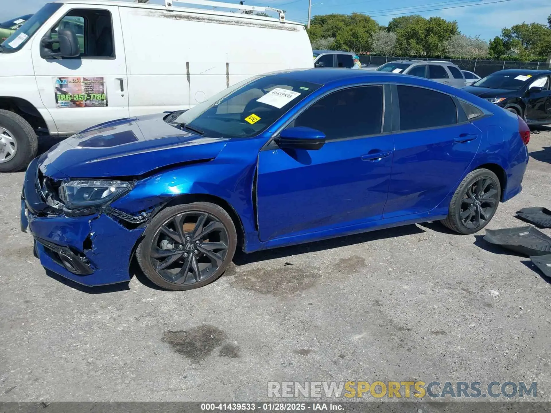2 fotografías del automóvil dañado 19XFC2F83KE014463 HONDA CIVIC 2019
