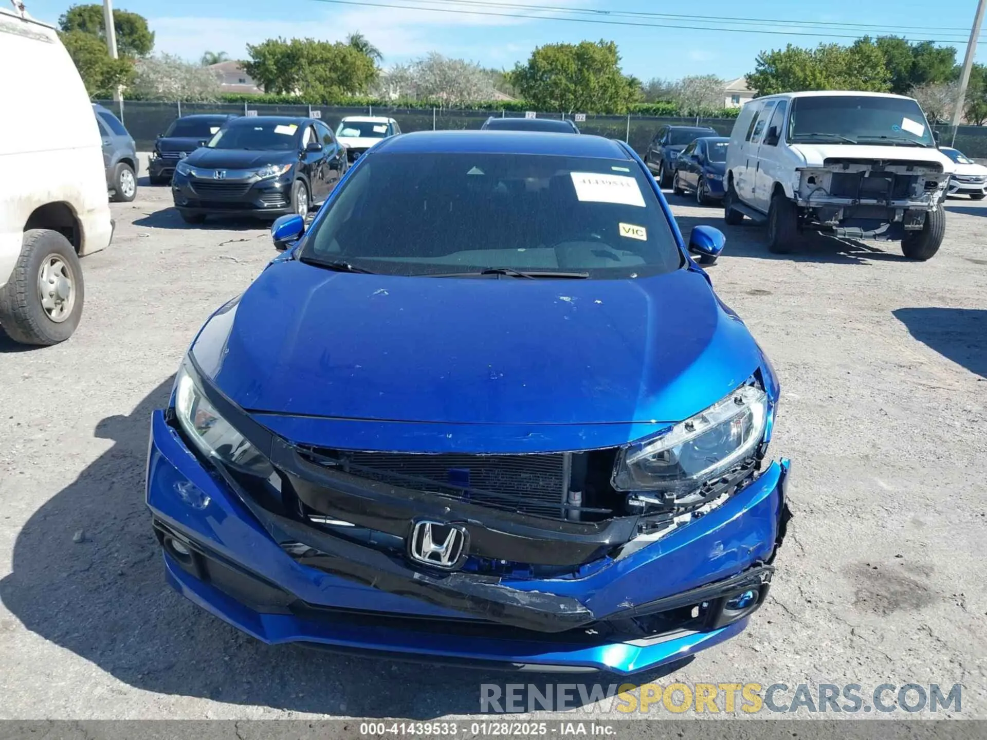6 fotografías del automóvil dañado 19XFC2F83KE014463 HONDA CIVIC 2019