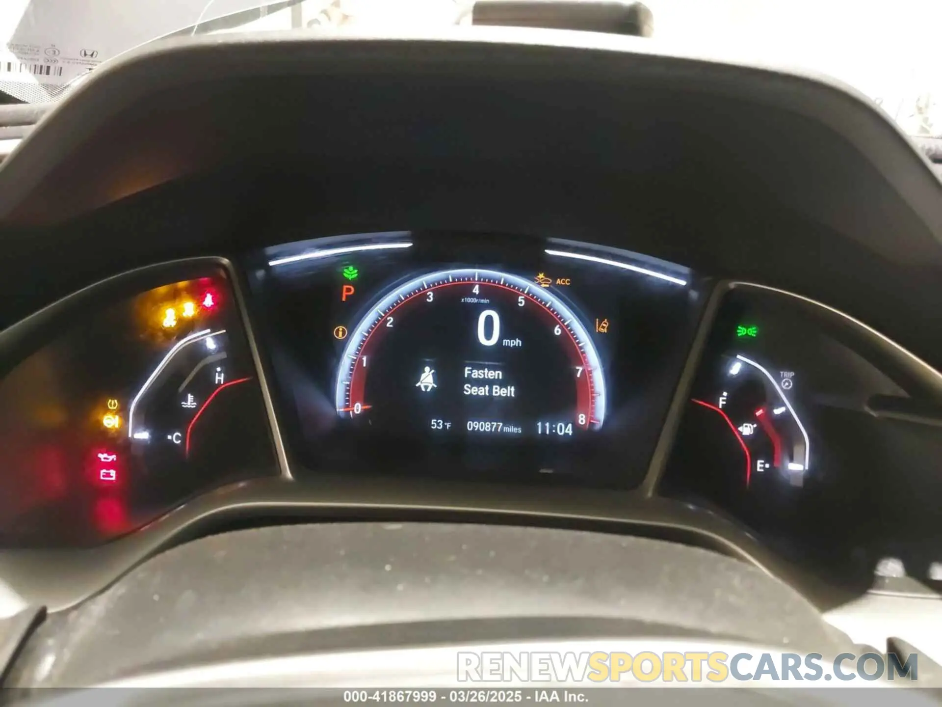 7 fotografías del automóvil dañado 19XFC2F83KE029836 HONDA CIVIC 2019