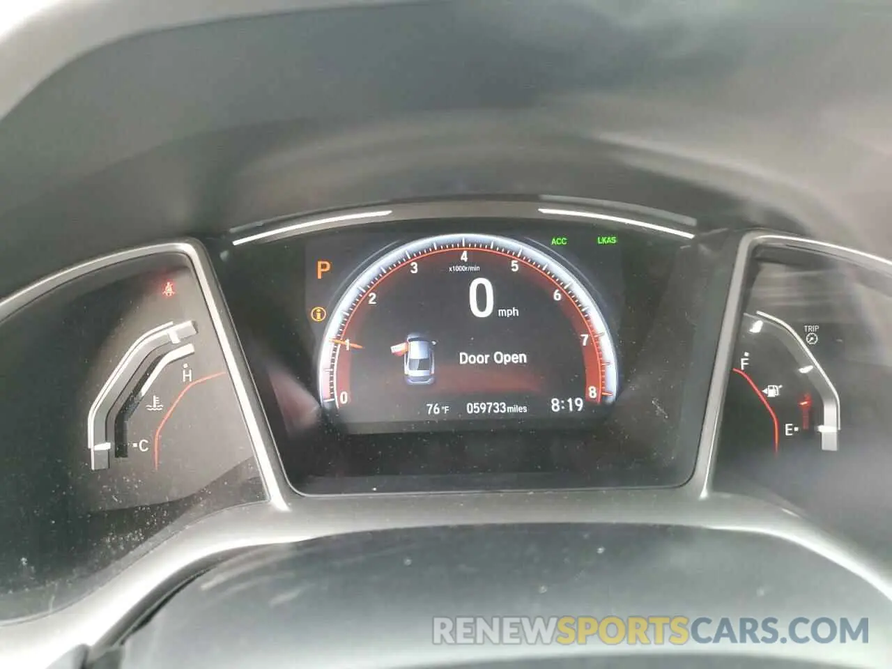 9 fotografías del automóvil dañado 19XFC2F83KE051366 HONDA CIVIC 2019