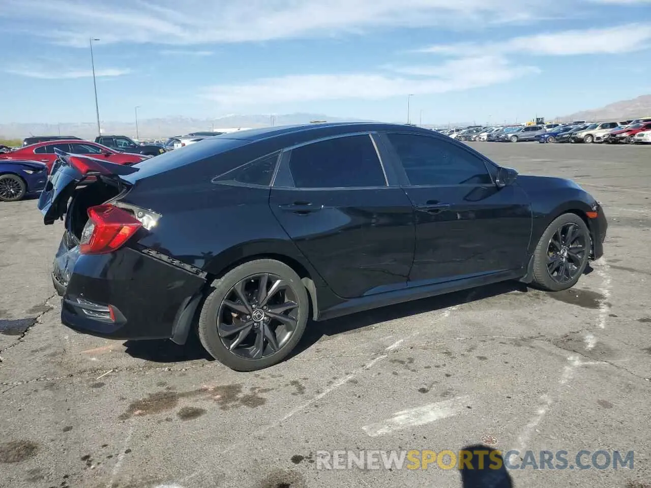 3 fotografías del automóvil dañado 19XFC2F83KE203341 HONDA CIVIC 2019
