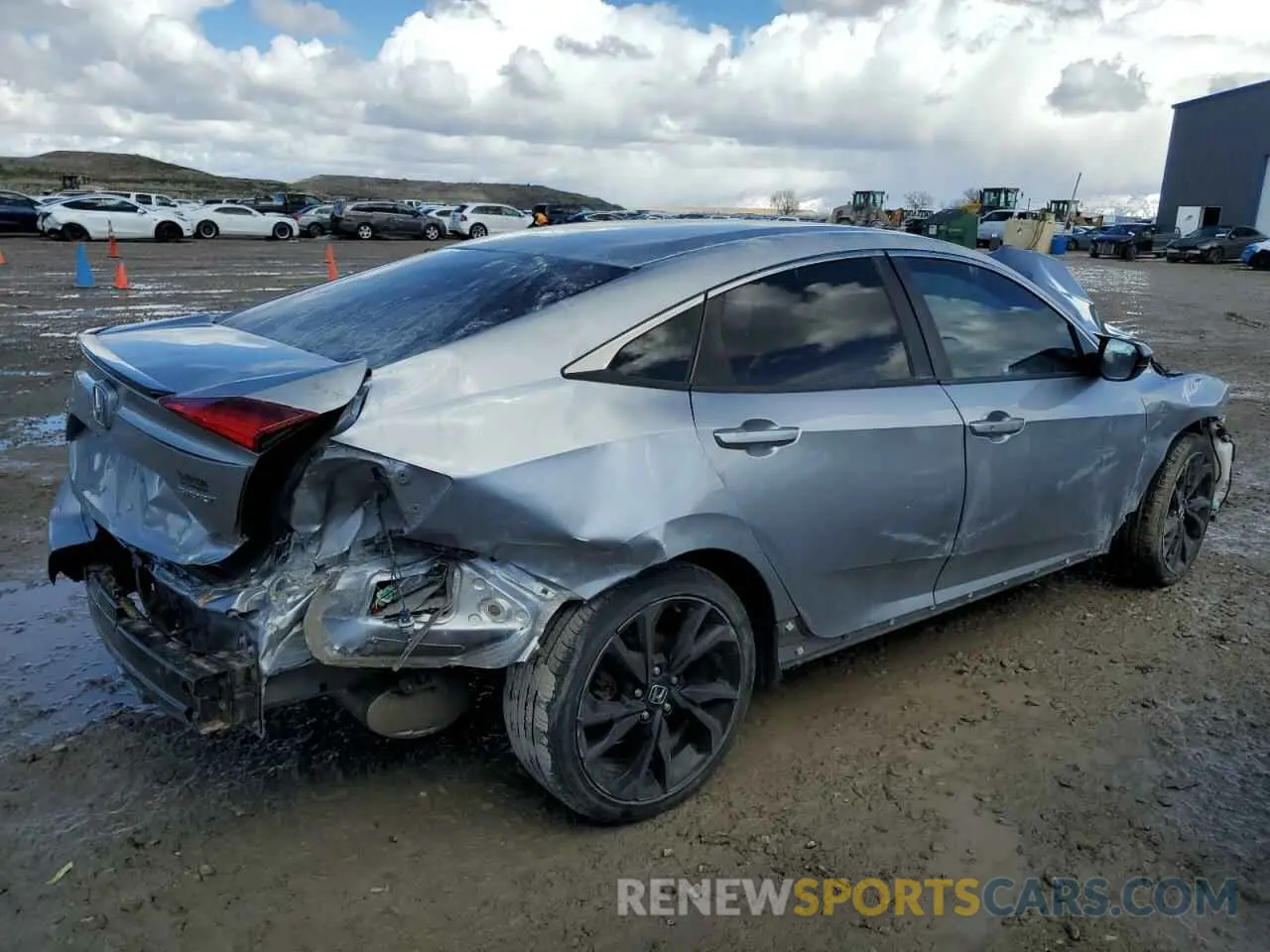 3 fotografías del automóvil dañado 19XFC2F84KE046290 HONDA CIVIC 2019