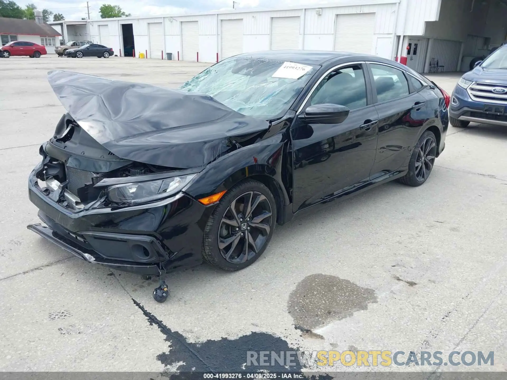 2 fotografías del automóvil dañado 19XFC2F85KE015159 HONDA CIVIC 2019