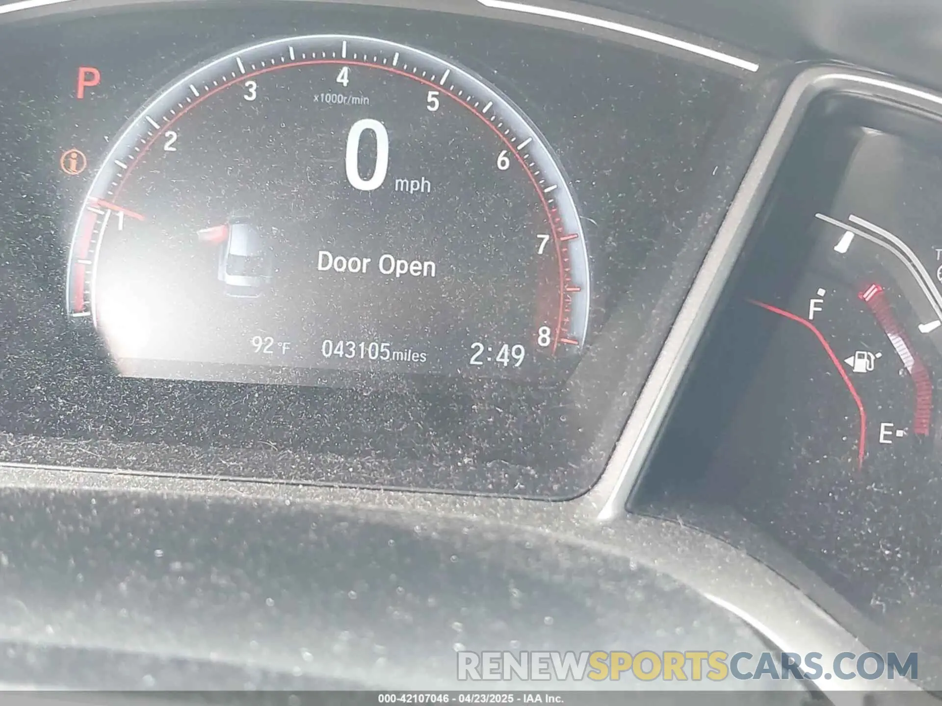 15 fotografías del automóvil dañado 19XFC2F85KE017820 HONDA CIVIC 2019