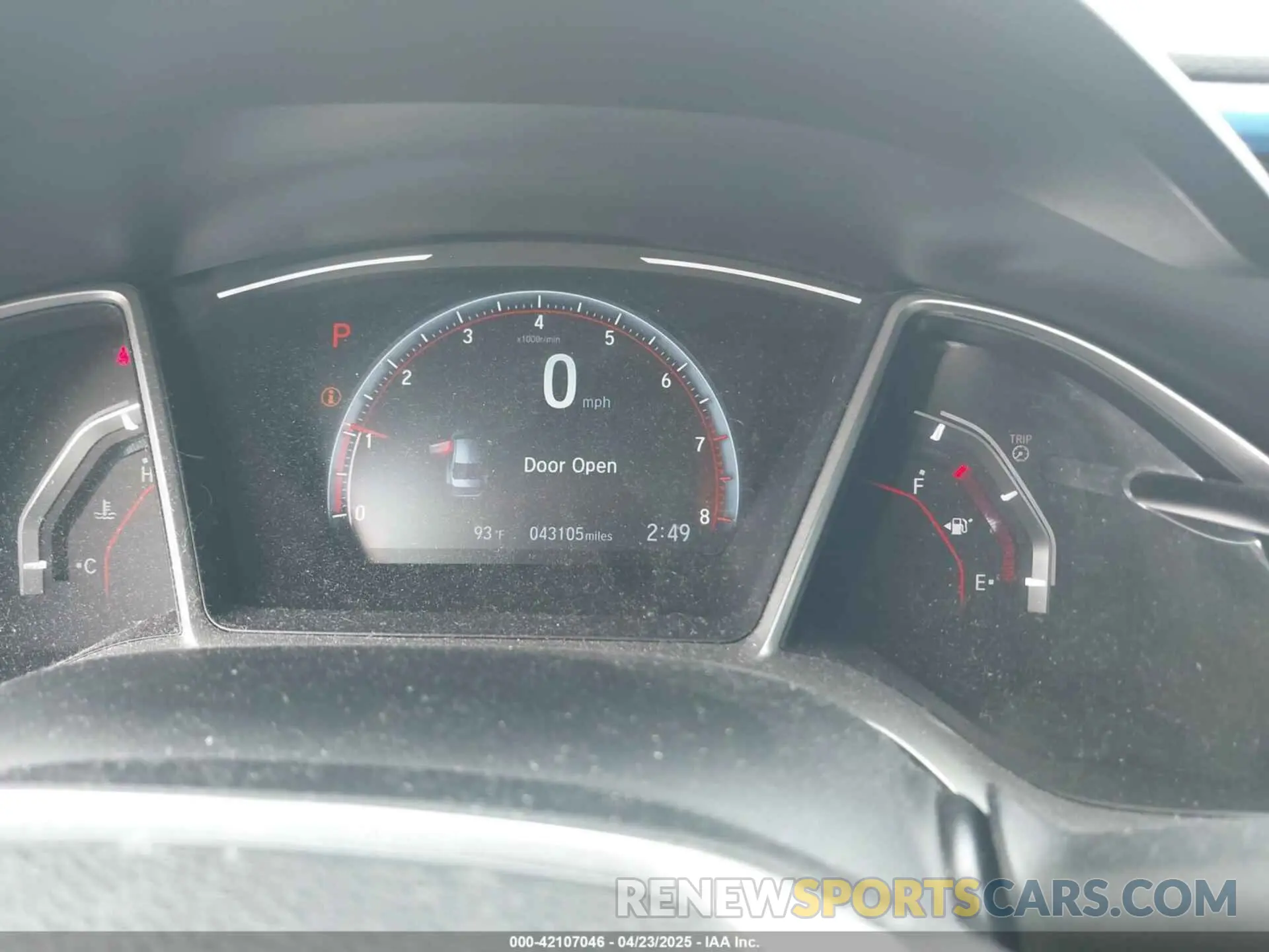 7 fotografías del automóvil dañado 19XFC2F85KE017820 HONDA CIVIC 2019