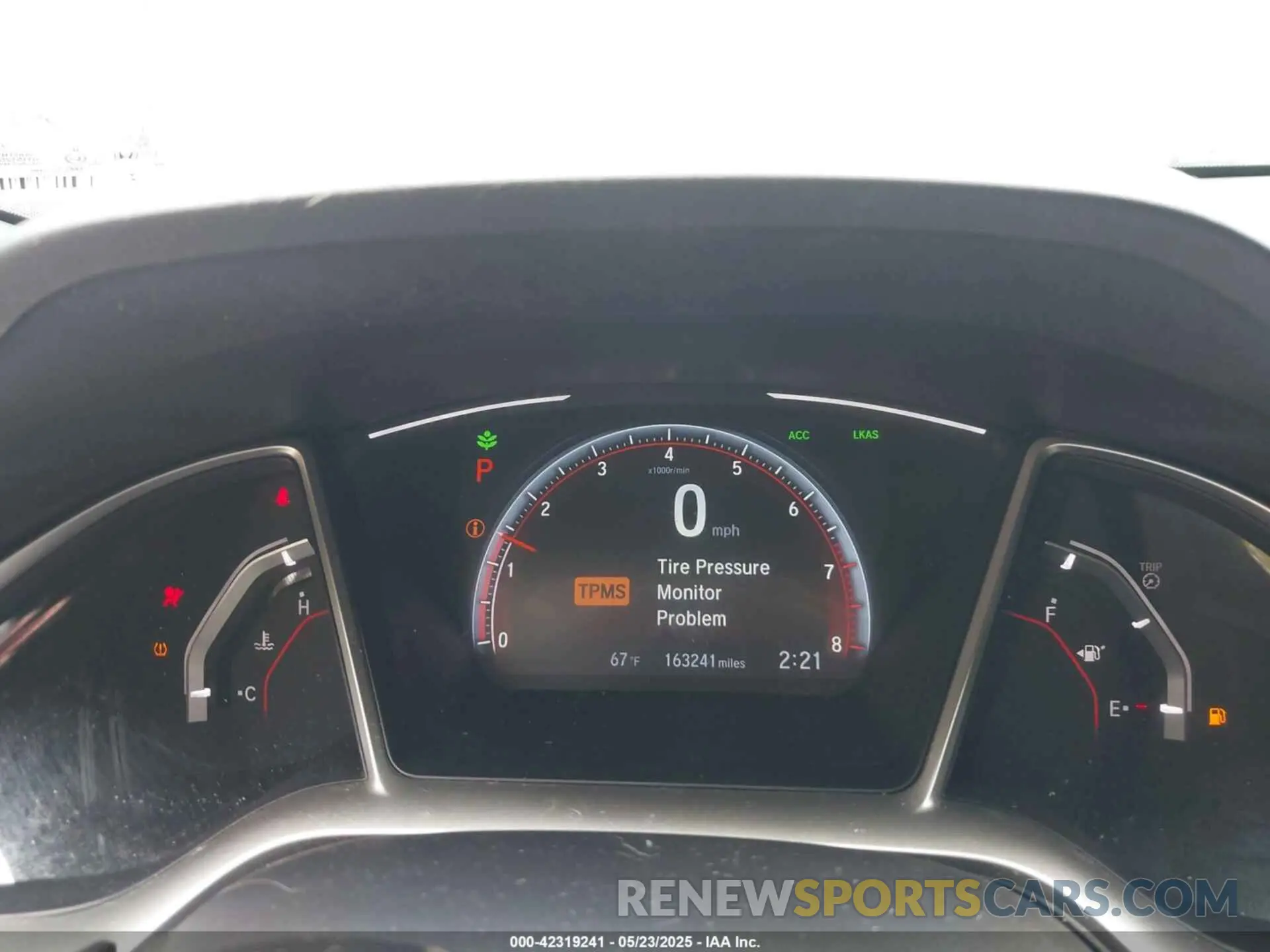 7 fotografías del automóvil dañado 19XFC2F85KE019311 HONDA CIVIC 2019