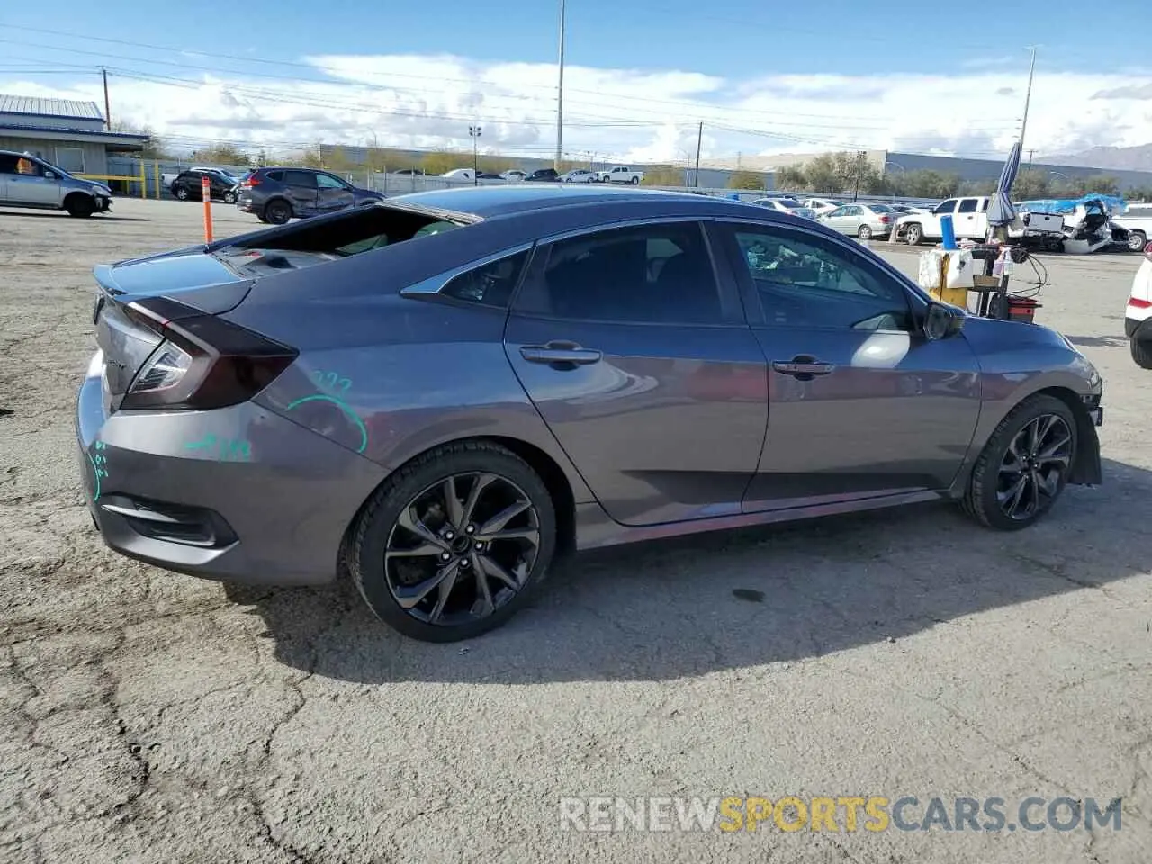 3 fotografías del automóvil dañado 19XFC2F85KE028039 HONDA CIVIC 2019