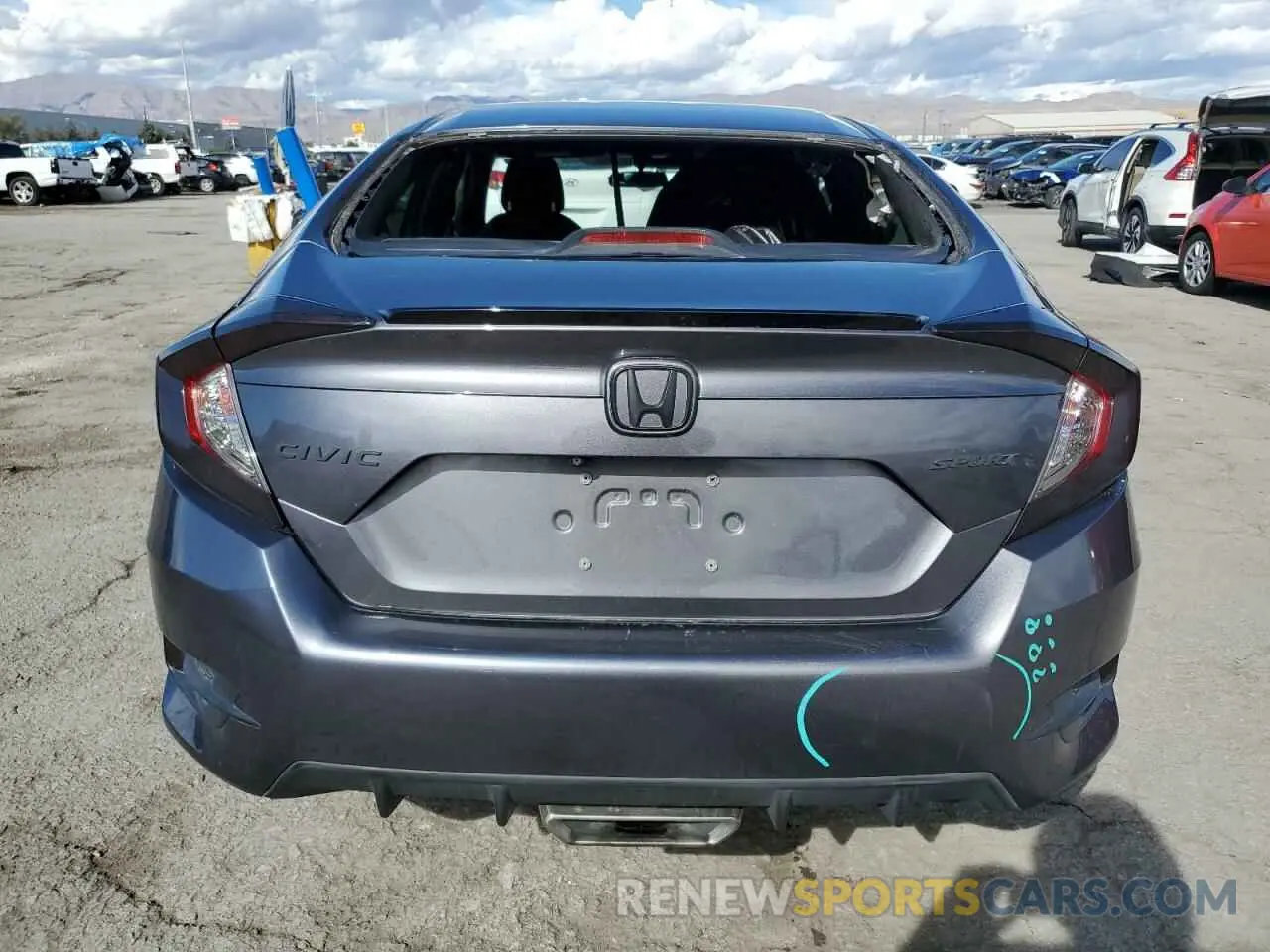6 fotografías del automóvil dañado 19XFC2F85KE028039 HONDA CIVIC 2019