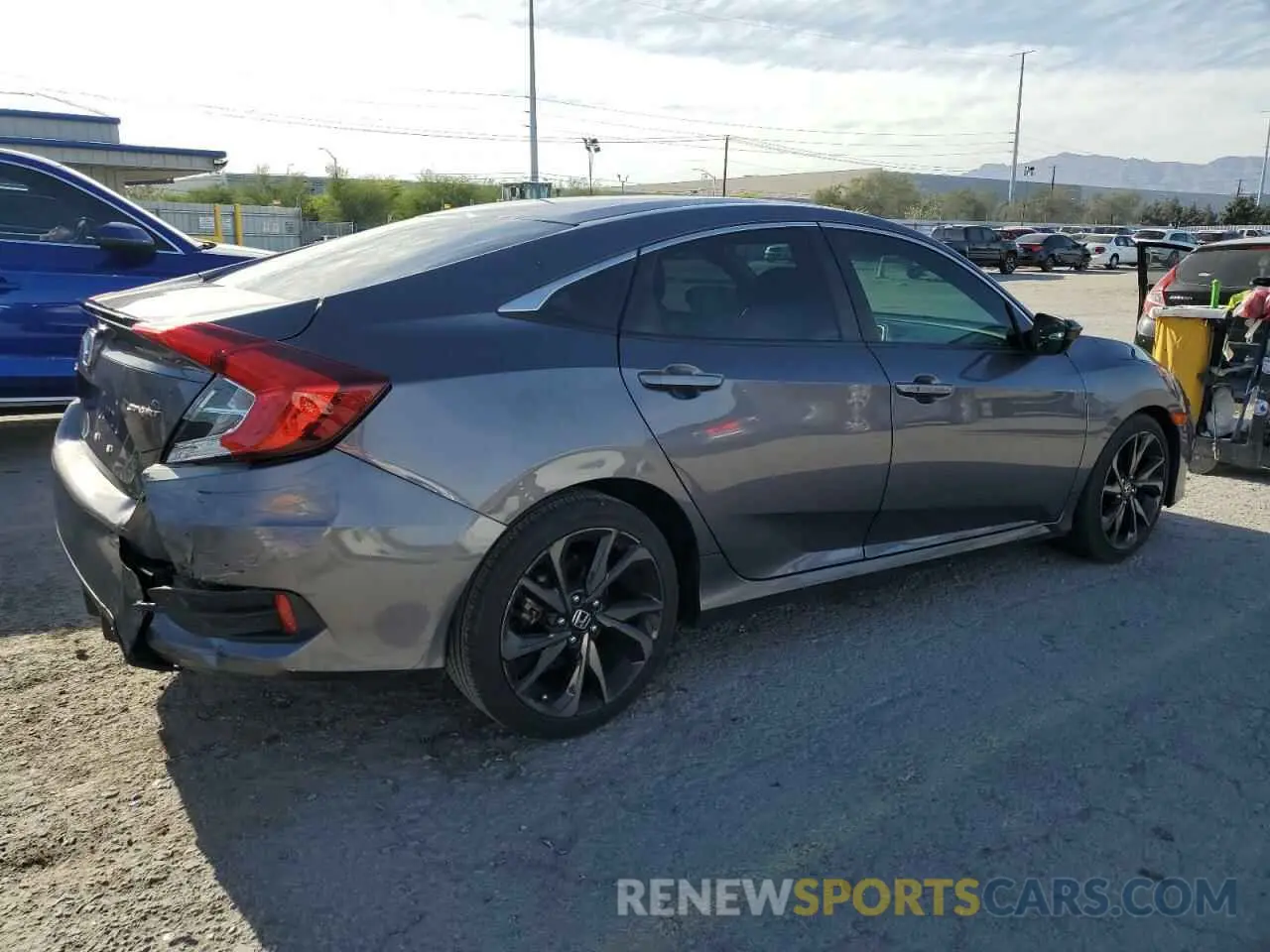 3 fotografías del automóvil dañado 19XFC2F85KE050798 HONDA CIVIC 2019
