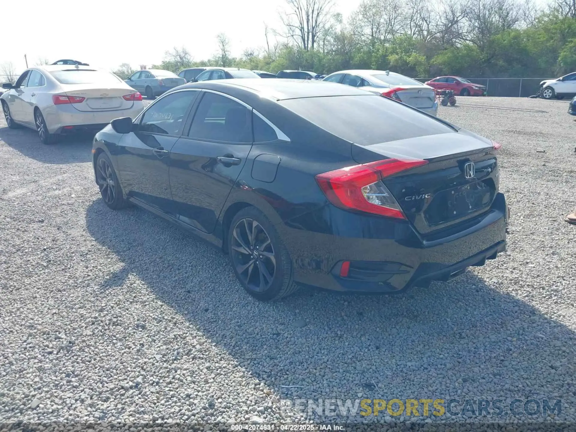 3 fotografías del automóvil dañado 19XFC2F86KE045495 HONDA CIVIC 2019